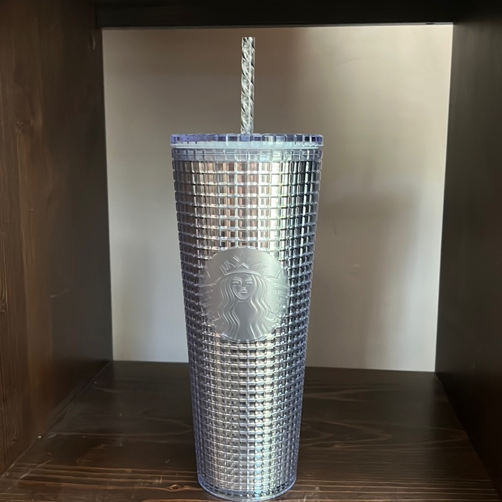 Starbucks Silver Grid Tumbler
